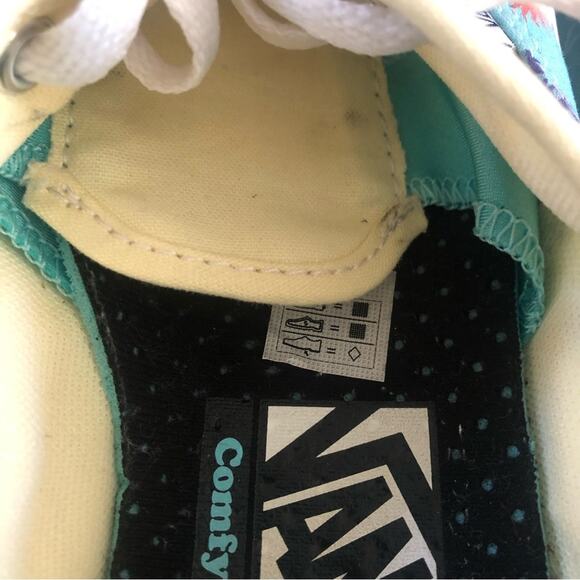 Vans Authentic ComfyCush Floral Daze Yellow & Blue Skate Shoes Womens Si… - Picture 9 of 10